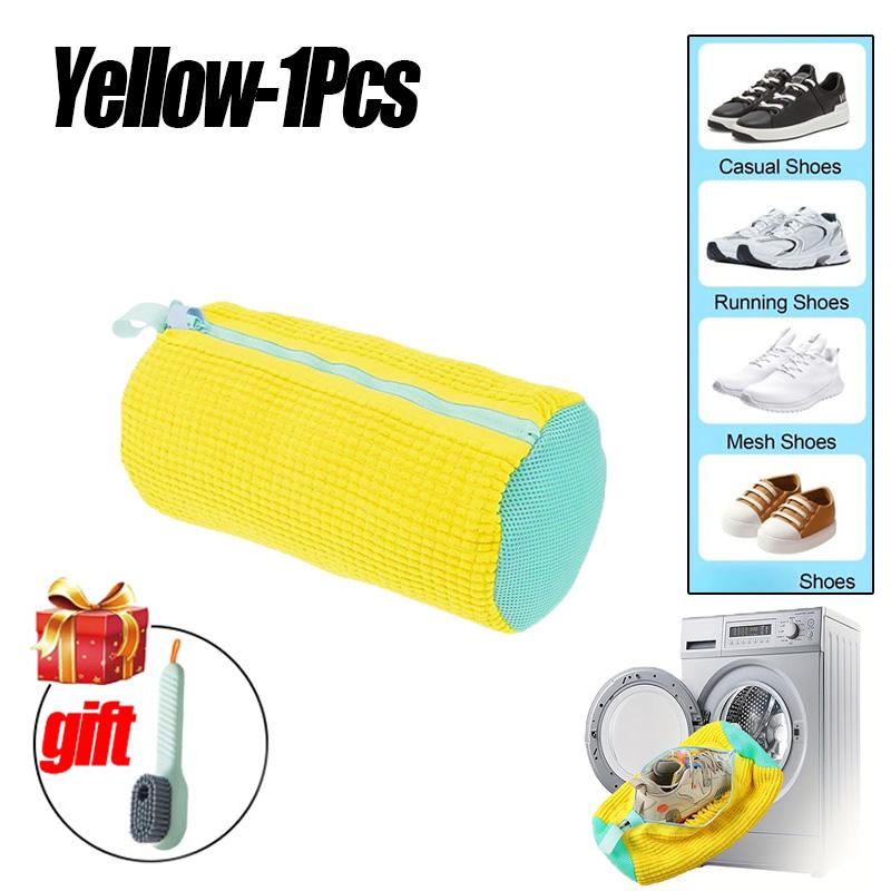 Laundry Bags Shoe Washing Machine Bag-with Zipper Laundry Bag with Rich Fluff Inside,Perfect for Sneakers with Shoe Brush