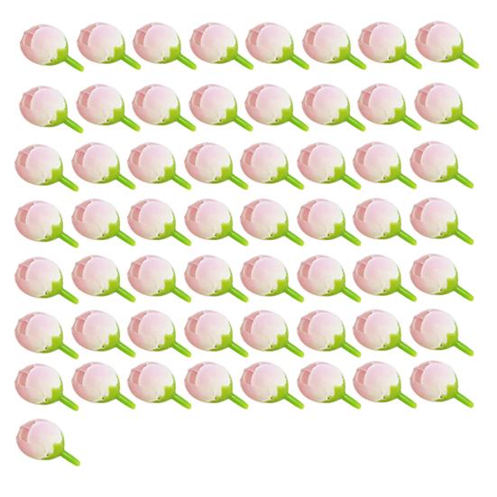 50Pcs 2cm Fake Roses Bud Artificial Flower Wedding Bride Bouquet DIY Party Decor