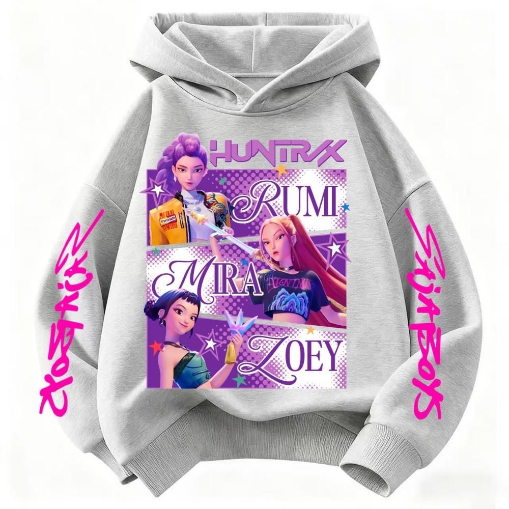 Худи K-Pop Охотники на демонов Детская одежда Одежда для девочек-принцесс Модная одежда для мальчиков Весенне-осенний свитшот Детские топы