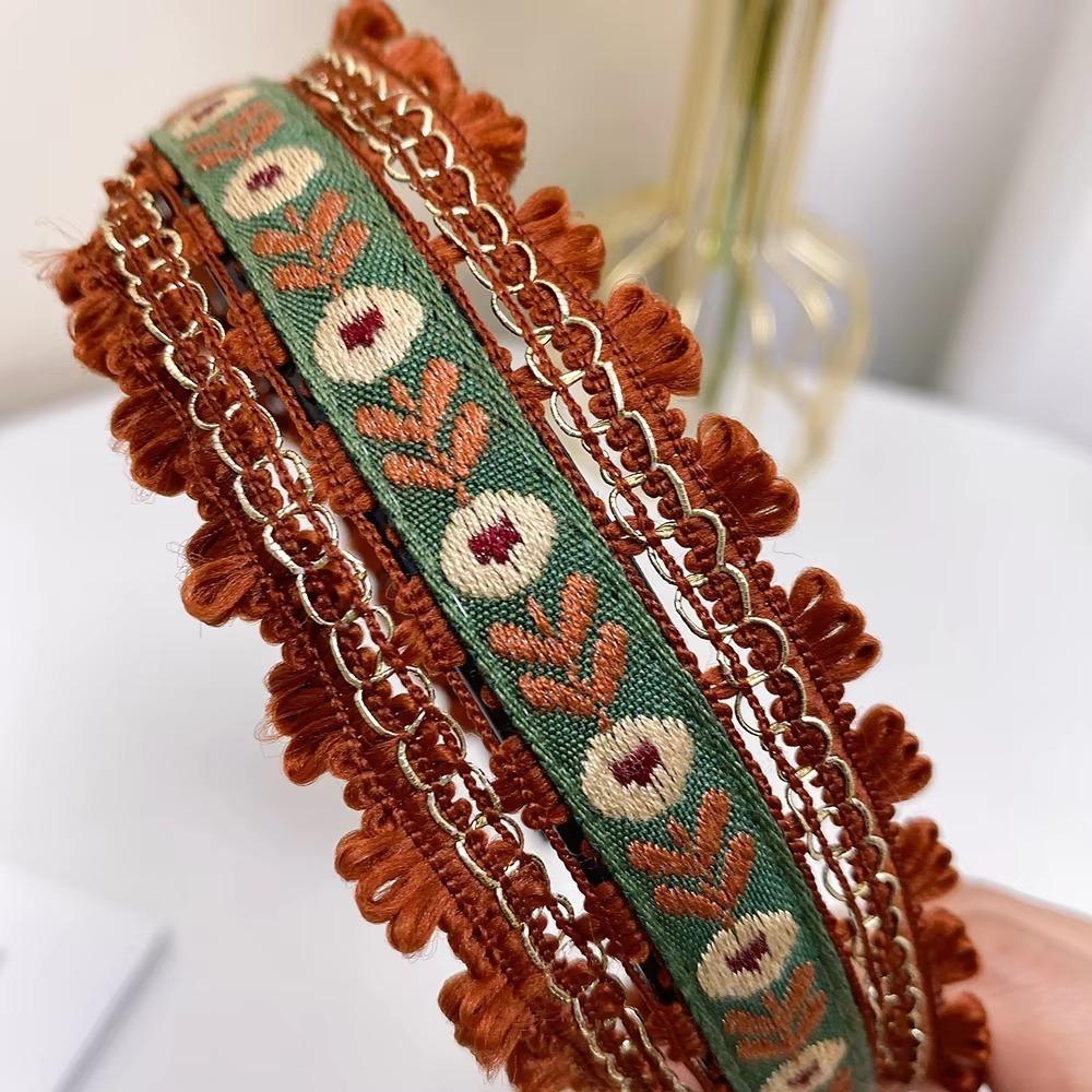 Boho Embroidery Headband Retro Style Headdress New Head Hoop Women Girls