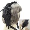 Lolita Lace Bowknot Headband with Angel Wings Gothic Punk Headwear Accessory for Women and Girls Cosplay Decoration
