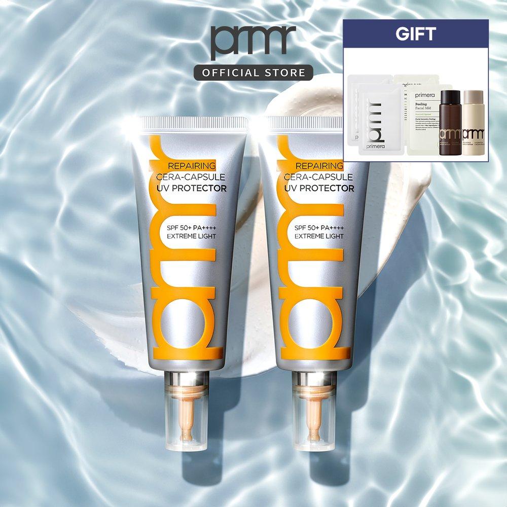 Primera Восстанавливающий Cera Capsule UV Protector Double 40ML+40ML+Подарок