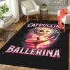 1Pc Cappuccino Ballerina Dance Rug, Office Carpet Indoor Outdoor Doormat, Non-Slip, Comfortable, Living, Christmas Halloween, Xmas Gift L1176