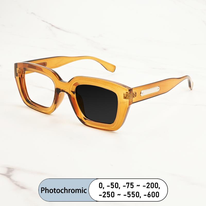 Брендовый Дизайн Квадратная Толстая Рамка Мужские Очки для Миопии По Рецепту Близорукость Анти Синий Свет Женские Короткие Легкие Оптические Очки