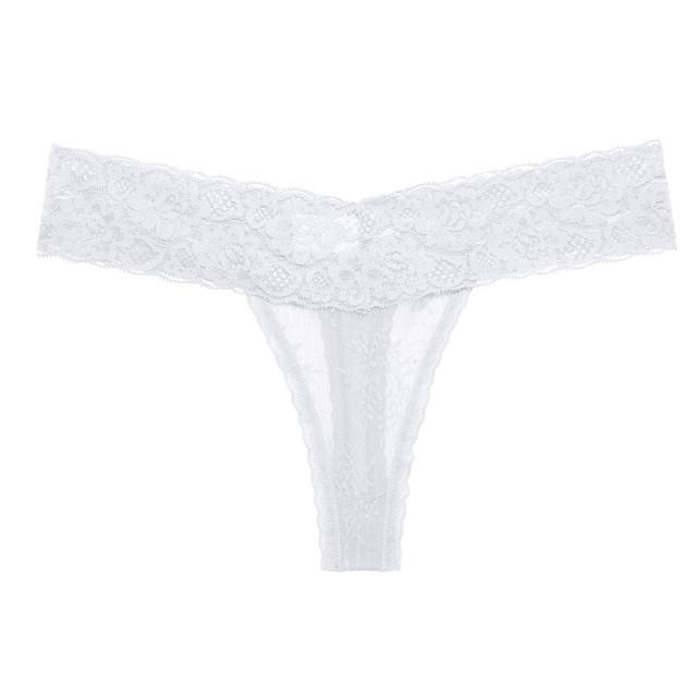 FINETOO 1 шт., сексуальные кружевные стринги, женские трусики с низкой талией и бабочкой, прозрачное нижнее белье, женские трусы, трусики Lingere, женское нижнее белье