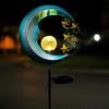 JYL TS/001,Solar Blue Moon Iron Ground Stake Light with Light Sensor for Creative Ambience in Garden Patio and Lawn Photography
