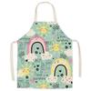 Summer Rainbow Sun Abstract Pattern Apron Adult Sleeveless Kitchen Men And Women Home Baking Waist Bib