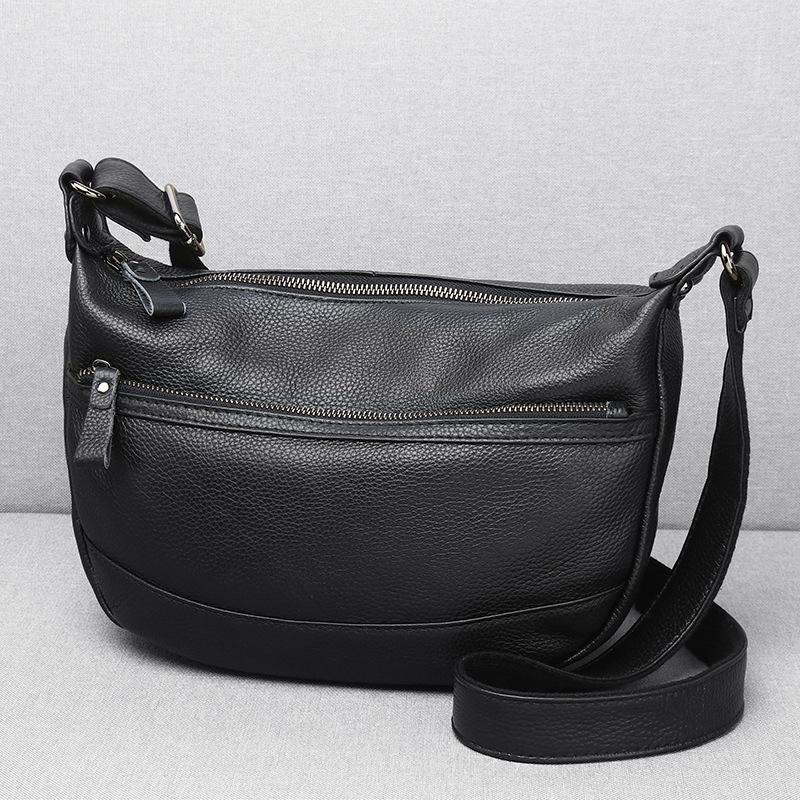 Feiya кожаная женская сумка первый слой коровьей кожи повседневная мягкая кожаная сумка для мам среднего возраста сумка через плечо сумка в форме полумесяца