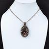 Crazy Lace Agate Gemstone Pure Copper Wire Wrapped Handmade Pendant Jewelry For Her