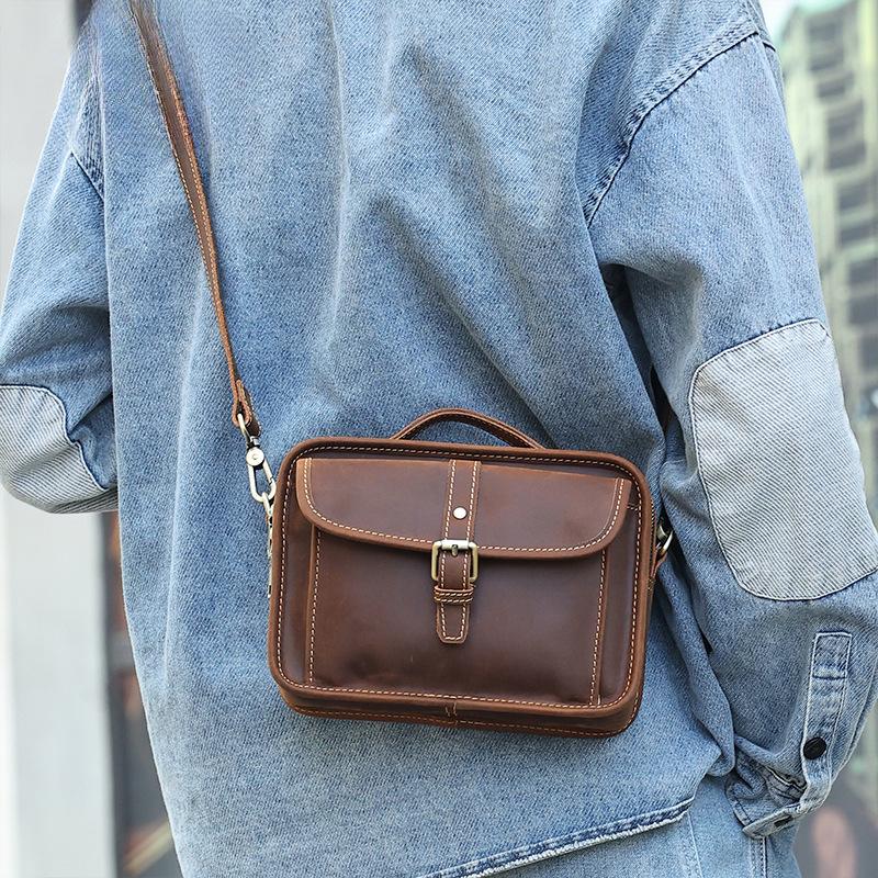 Мужская сумка через плечо Mad Horse Leather Vintage Tote Bag Мужская сумка через плечо Мужская сумка через плечо из натуральной кожи Мужская сумка
