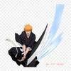 Bleach Brave Fyi Ichigo Ichigo Kurosaki Zangetsu Iron On Heat Transfer Printing Vinyl Patches Sticker for Clothes DIY Appliques Washable Patches