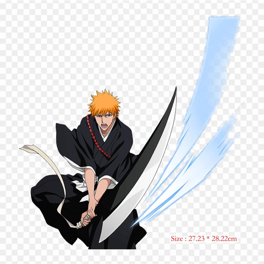 Bleach Brave Fyi Ichigo Ichigo Kurosaki Zangetsu Iron On Heat Transfer Printing Vinyl Patches Sticker for Clothes DIY Appliques Washable Patches