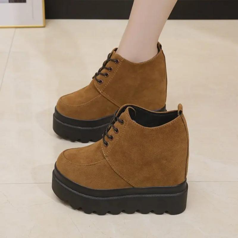 Sales Women's High Platform Shoes Wedge Casual Heel Waterproof Fashion Shoes Thick Sole Sports Boots
