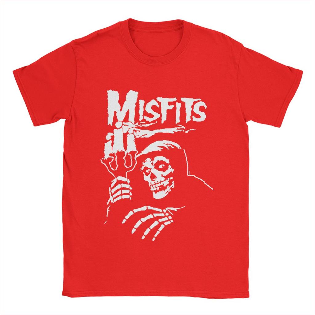 Мужская футболка Misfits Funny Pure Cotton Tees с коротким рукавом и круглым вырезом, одежда больших размеров