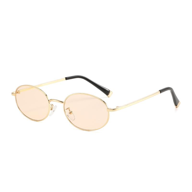 French oval sunglasses women's high-end wear street sunglasses men's old money style retro UV-proof sunglasses