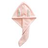 The New Rabbit Ears Dry Hair Cap Thick Water-absorbent Quick-drying Coral Fleece Dry Hair Towel Soft Microfiber Shower Cap