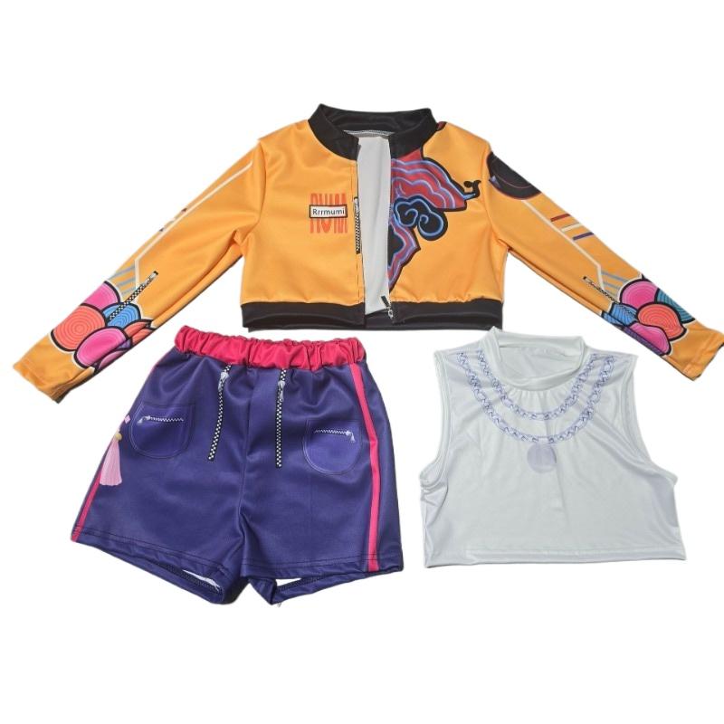 Костюм для Хэллоуина для девочки, костюм певицы K-pop Руми, наряд для сценического выступления для детей, костюм для ролевых игр для детской школьной карнавальной вечеринки