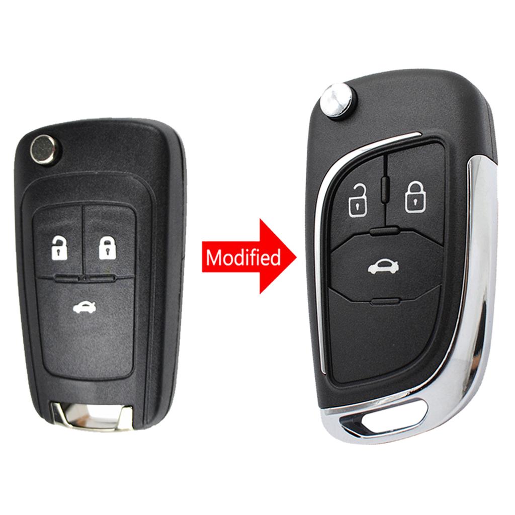 Модифицированный складной корпус ключа дистанционного управления с 3 кнопками для Opel Vauxhall Adam Astra J Corsa E Insignia Mokka Zafira C