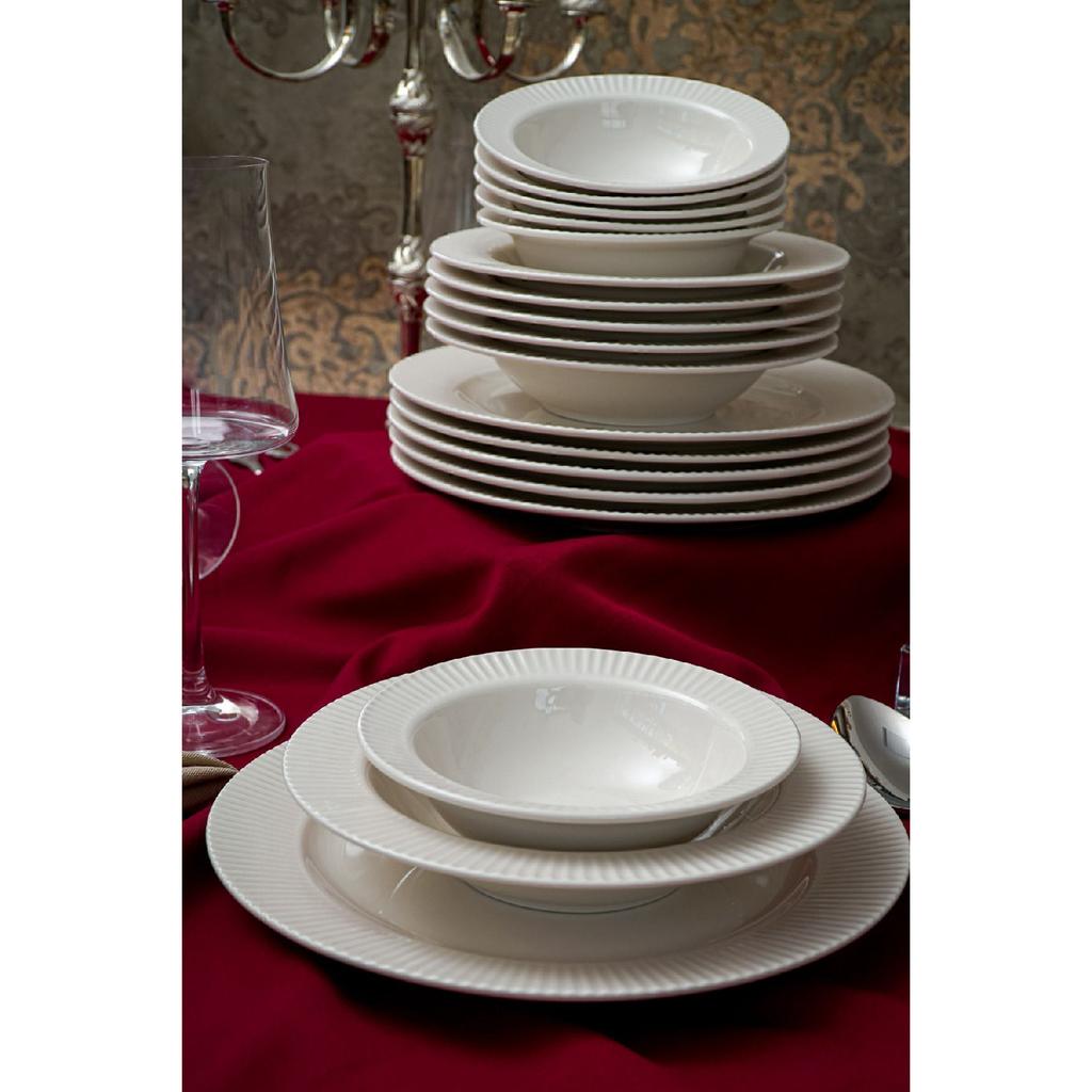 Elif 18 Piece Porcelain Dinner Set For 6 People