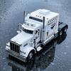 1:24 Peterbilt 389 с ливреей «Пламя» Американский тяжелый седельный тягач Модель автомобиля из сплава и металла, литая модель, имитация, модный домашний декор
