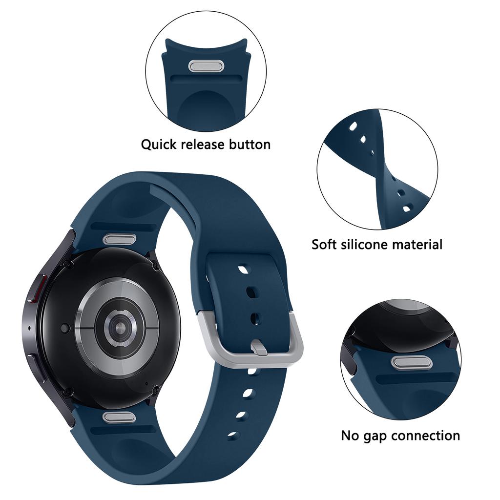 Силиконовый ремешок без зазоров для Samsung Galaxy Watch 6, 40 мм, 44 мм, женский и мужской мягкий спортивный ремешок, замена браслета для Galaxy Watch 6 Classic