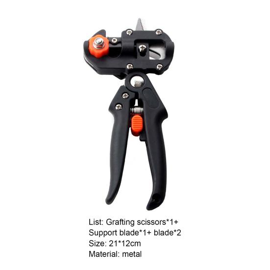 1 Set Grafting Scissor High Hardness Rust-proof Metal Professional All-Purpose Plant Grafting Pruner Yard