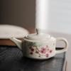 Guofeng suet jade teapot kung fu tea set bubble teapot home hospitality handmade ceramic tea cup high-end single pot
