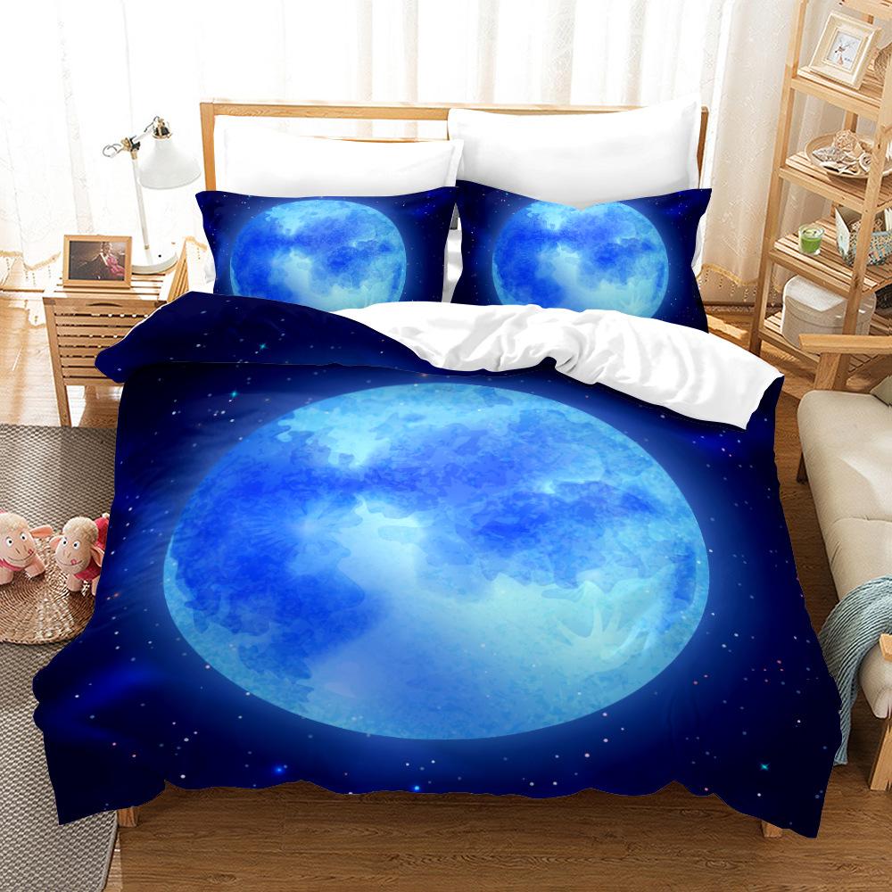 3D космическое звездное небо с принтом на тему домашнего постельного белья, пододеяльник, наволочка, простыня/двуспальная кровать, полноразмерное постельное белье, украшение для дома