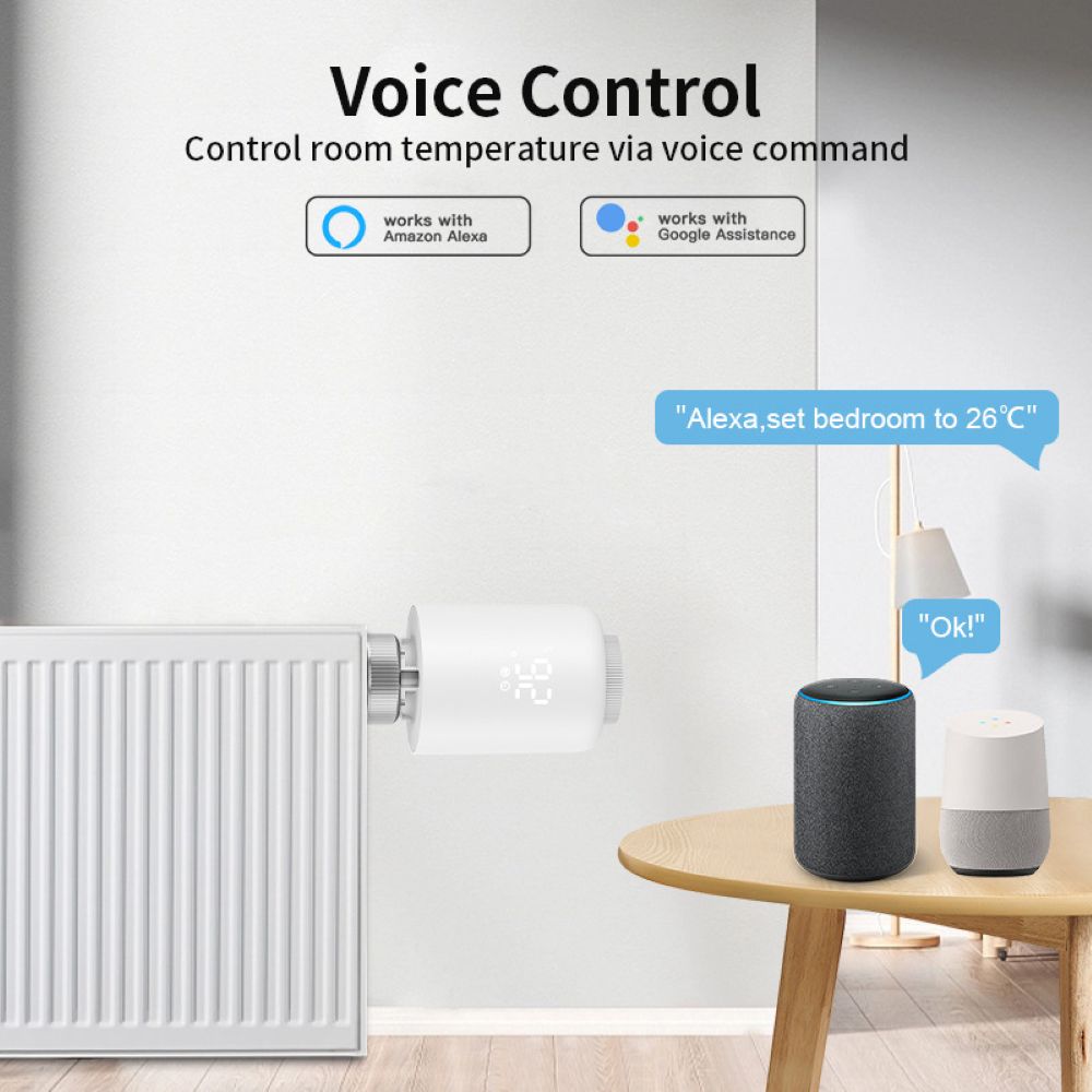 Tuya Умный ZigBee 3.0 Термостатический Клапан Радиатора TRV Zigbee Термостат Клапан Радиатора Контроллер Температуры Alexa Google Home