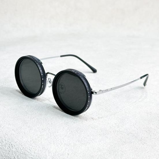 Round Polarized Sunglasses 1-9 Gears Adjustable Tint Sun Glasses with ND Filter Lenses for Men Beach Shady Fishing Driving