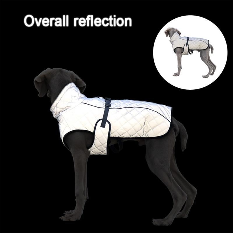 Reflective Pet Dog Outdoor Jacket Pet Coat Vest Winter Warm Reflective Cotton Dogs Clothing for Large Middle Dogs Labrador
