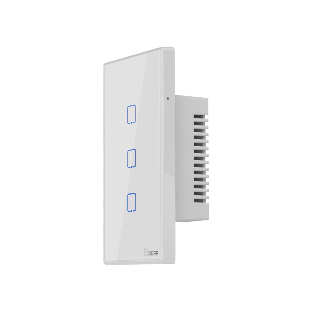 SONOFF T2US 3C Wifi/APP/RF Remote Control Touch 3Gang Touch Light Switch Smart Home Works With Alexa Google Home