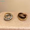 Minimalist Stacking Ring – Natural Stone  Gold Plated Band Rings For Daily  Layered Style