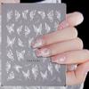 Наклейки для дизайна ногтей-бабочки 5D бронзовое серебро Аврора лазерное украшение для ногтей своими руками
