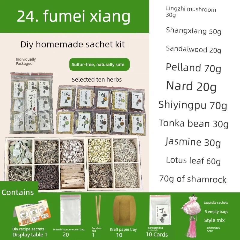 Moisture-Repelling Handmade DIY Sachet, Fragrance Bag, Materials for Making Sachets for the Dragon Boat Festival, Mugwort, Chinese Herbal Medicine