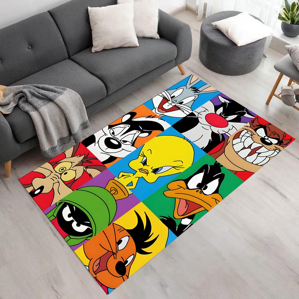 Looney Tunes Christmas Area Rug Suitable for Game Room Decorate room Dining Room Outdoor Antislip Carpet Office home decor