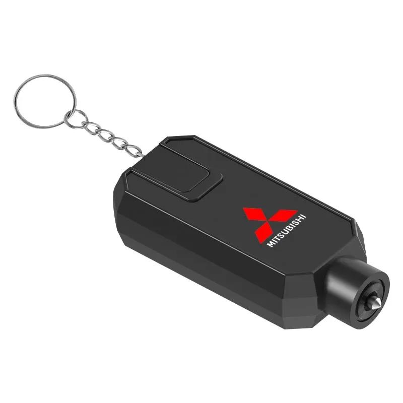 1Pc 2-in-1 Car Safety Hammer Window Glass Breaker Seat Belt Cutter Emblem For Mitsubishi lancer asx outlander pajero l200 galant