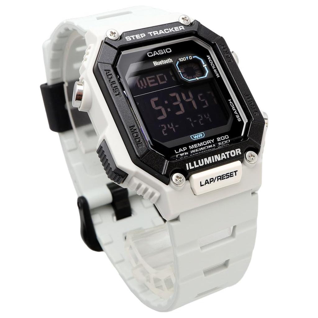 CASIO WS-B1000-8BV Men's Digital Watch, Bluetooth Mobile Link, Step Tracker, Light Gray
