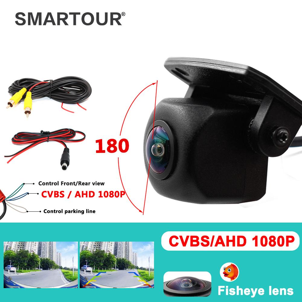 4K AHD 1080P Vehicle Rear Front Side View Camera CCD 180" FishEye Night Vision Waterproof Car Reversing Back Up Camera Universal
