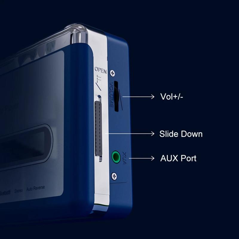 Портативный ретро кассетный музыкальный плеер Персональный Walkman Tape Поддержка 3,5 мм Наушники Беспроводной Bluetooth Кассетный плеер Передача