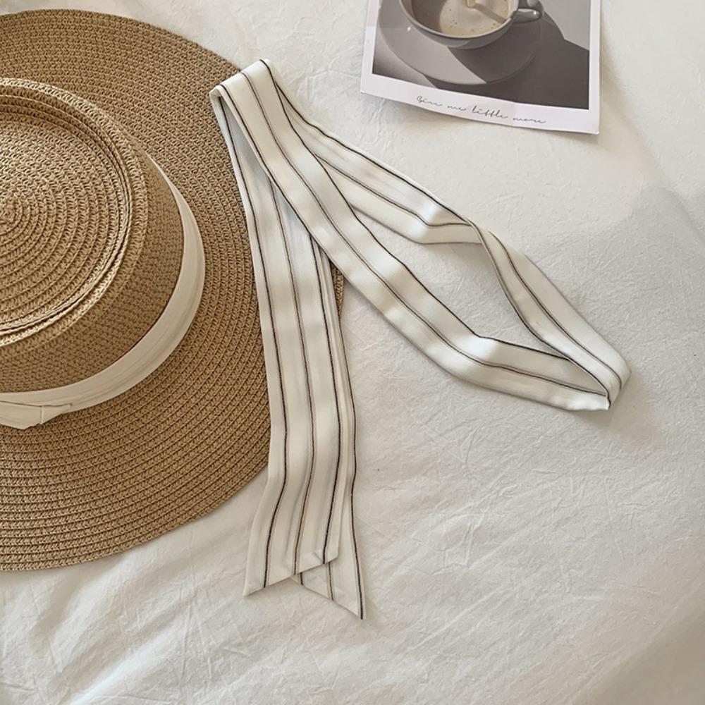 Korean Long Silk Scarf Summer Hair Band Fashion Long Scarfs For Women