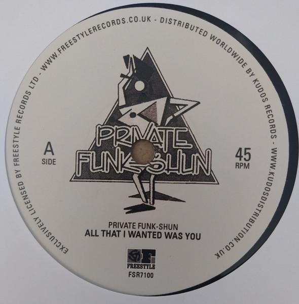 7inch Record PRIVATE FUNK-SHUN - All That I Wanted Was You FSR7100 Freestyle Recor 2023 UK Soul/Funk