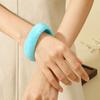 Дизайн меньшинства Необычный Широкий Браслет Дофамин Геометрическое Кольцо на Руку Акриловый Браслет Подарок