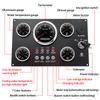 7 Color Backlight Marine Boat 5 Gauge Set 85MM Tachometer+Fuel Level Gauge+Water Temp Meter+Oil Pressure Gauge+Voltmeter 52MM