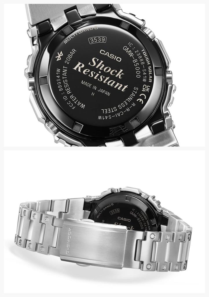 [CASIO] G-Shock Полностью металлические радиочасы на солнечной батарее с Bluetooth GMW-B5000D-1CJF Мужские Серебристые
