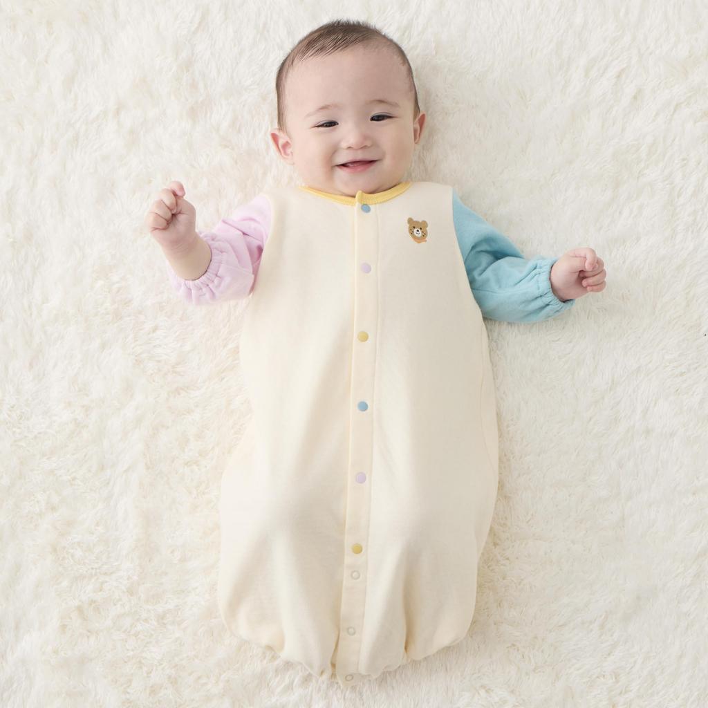 MIKIHOUSE HOT BISCUITS and Size 50 Two-Way All-in-One, Boys' Girls' Baby/Kids' Clothing, Multicolor, (50-60cm), 70-2615-142