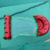 Water Hammock with Ergonomic Headrest Fruit-Shaped Inflatable Lounger Bed Swimming Pool Float Water