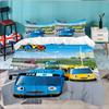 Adventure With Mateo The Little Bus 3PCS Bedding set,Ideal for 1pc Duvet Cover And 2pcs Pillowcases Perfect for Fan gift,Ideal for Bedroom, Dormitory