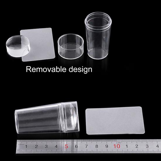 1 Set Nail Art Stamper High Durability Smooth Surface Compact Size Good Elasticity Detachable