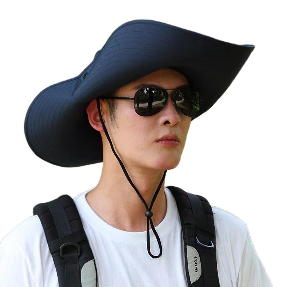 Foldable Large Brim Sun Hat Breathable Sun Protection Hat Fashion Fisherman Hat  Climbing